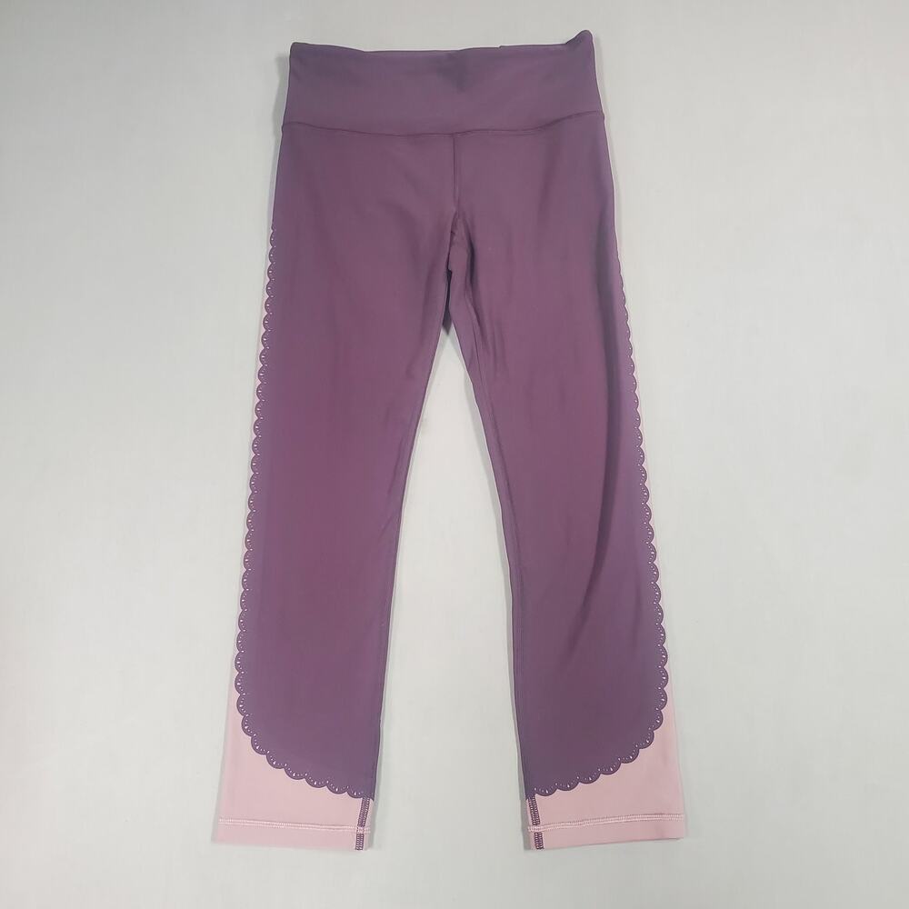 Athleta Womens High Waist Elation Scallop Capri Leggings Size ST